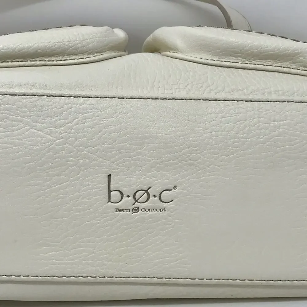 BOC Born Multi-pocket Purse Ivory Cream White Hobo Shoulder Bag